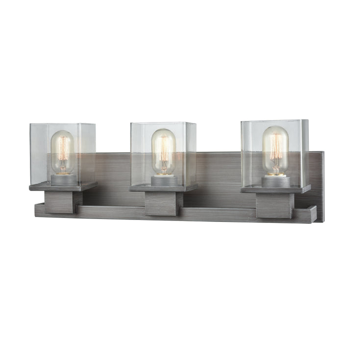 Hotelier 22'' Wide 3-Light Vanity Light - Weathered Zinc