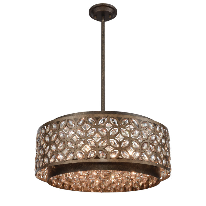 Rosslyn 22'' Wide 6-Light Chandelier - Mocha