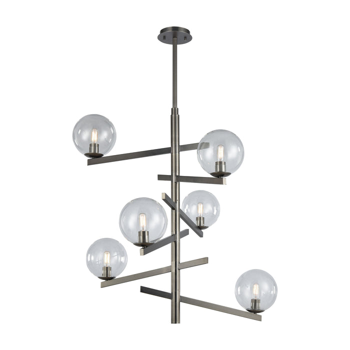 Globes of Light 34'' Wide 6-Light Chandelier - Black