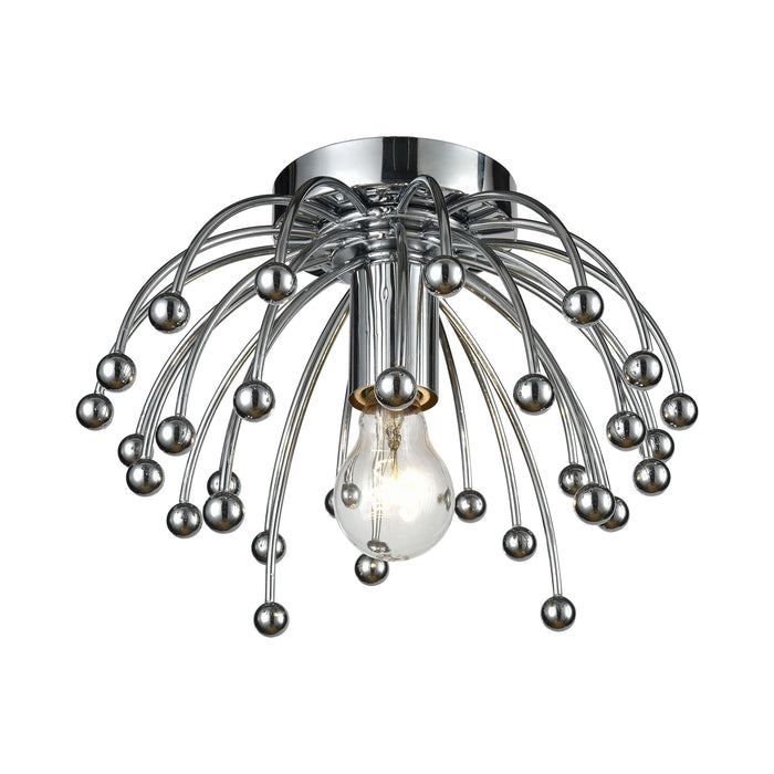 Momotombo 12'' Wide 1-Light Flush Mount - Chrome