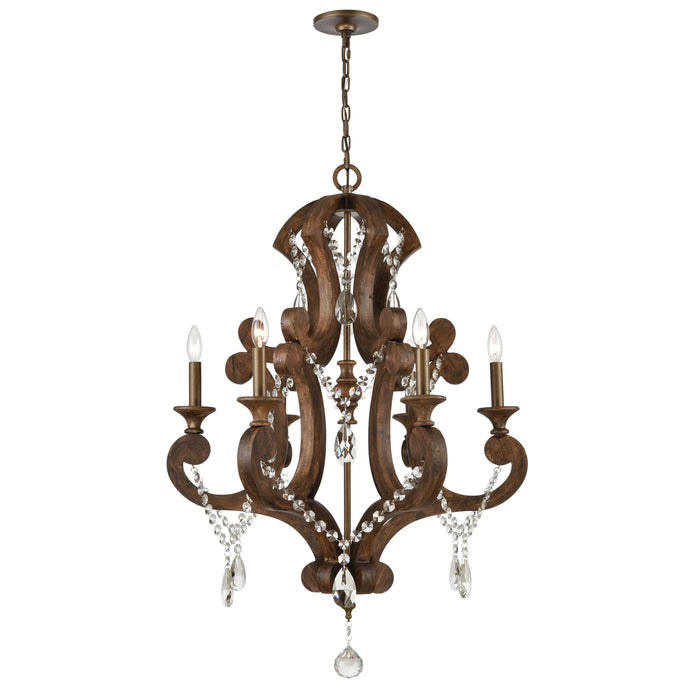 San Sebastian 28'' Wide 6-Light Chandelier - Brown