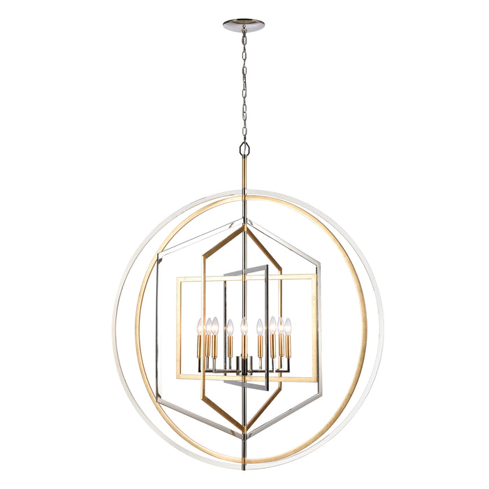 Geosphere 46'' Wide 9-Light Chandelier - Polished Nickel