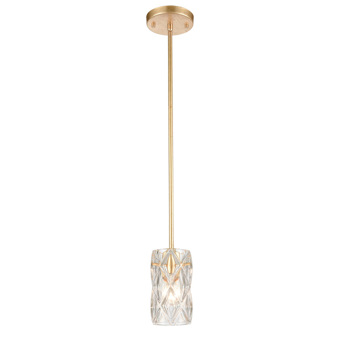 Jenning 4'' Wide 1-Light Mini Pendant - Parisian Gold Leaf