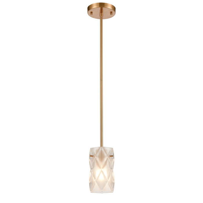 Jenning 4'' Wide 1-Light Mini Pendant - Satin Brass