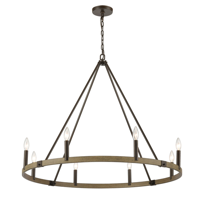 Transitions 36'' Wide 8-Light Chandelier - Oil Rubbed Bronze