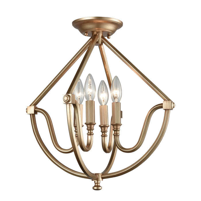 Stanton 16'' Wide 4-Light Semi Flush Mount - Matte Gold