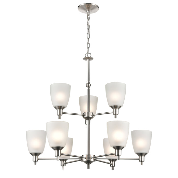 Jackson 29'' Wide 9-Light Chandelier - Brushed Nickel