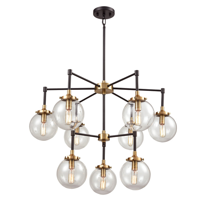 Boudreaux 30'' Wide 9-Light Chandelier - Matte Black