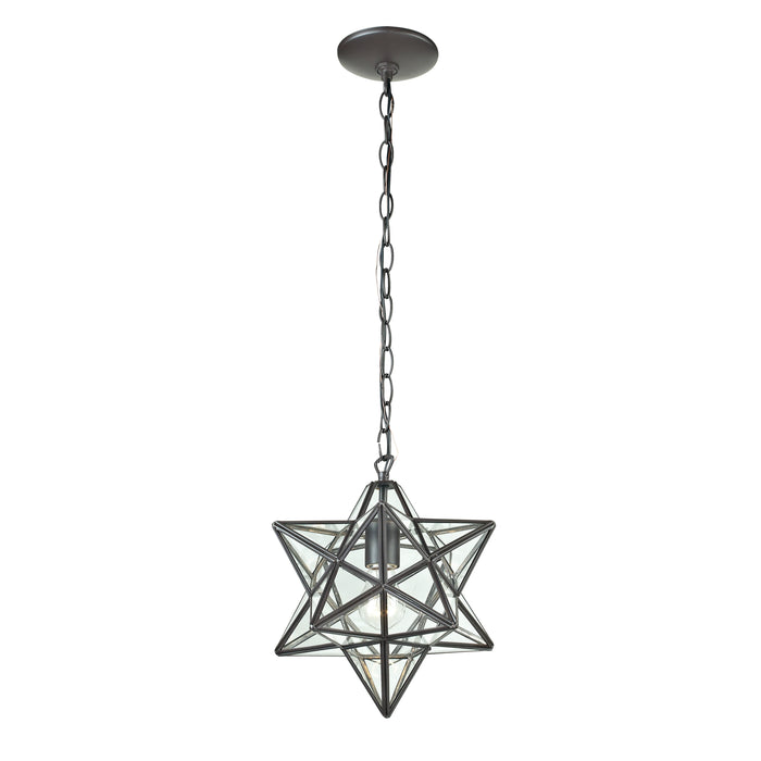 Star 9'' Wide 1-Light Mini Pendant - Oil Rubbed Bronze