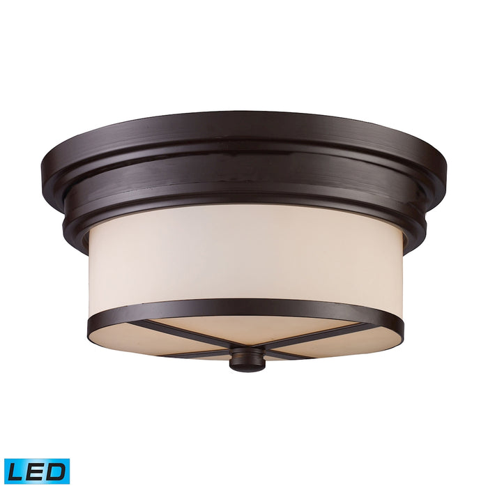 Flushmounts 13'' Wide 2-Light Flush Mount - Oiled Bronze