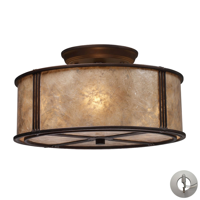 Barringer 13'' Wide 3-Light Semi Flush Mount - Aged Bronze