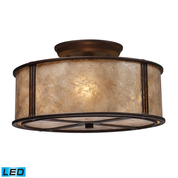 Barringer 13'' Wide 3-Light Semi Flush Mount - Aged Bronze