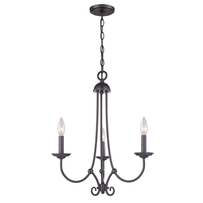 Williamsport 20'' Wide 3-Light Chandelier - Oil Rubbed Bronze