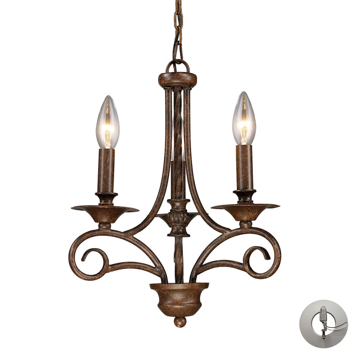 Gloucester 12'' Wide 3-Light Chandelier - Antique Bronze