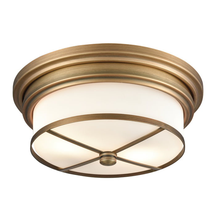 Flushmounts 13'' Wide 2-Light Flush Mount - Classic Brass