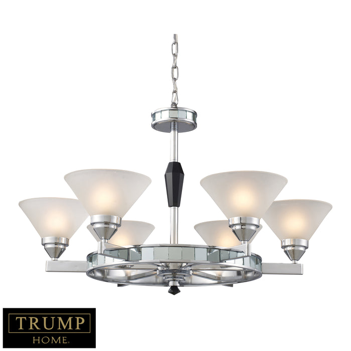 Mercer 30'' Wide 6-Light Chandelier - Polished Chrome