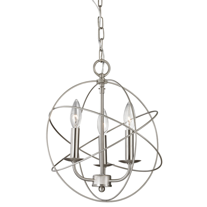 Williamsport 13'' Wide 3-Light Chandelier - Brushed Nickel