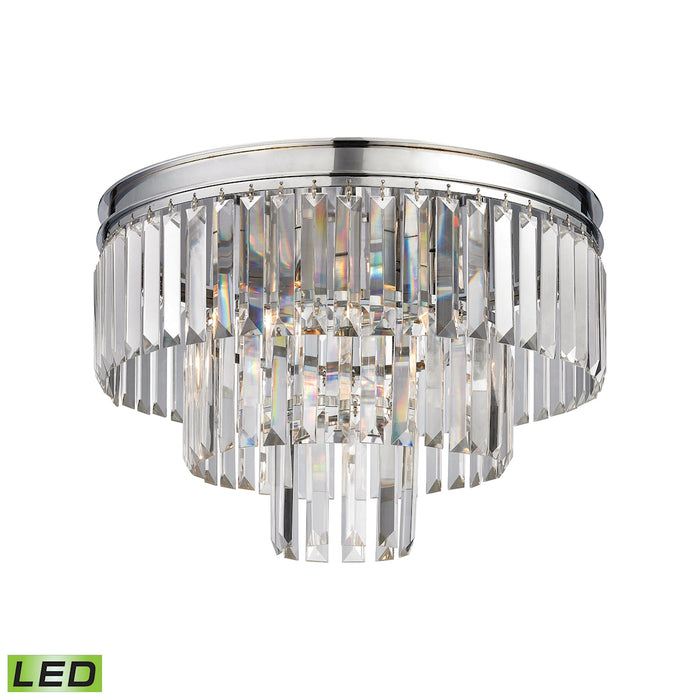 Palacial 19'' Wide 3-Light Semi Flush Mount - Polished Chrome