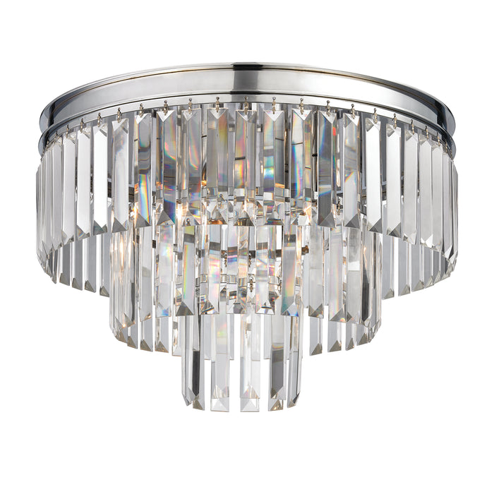 Palacial 19'' Wide 3-Light Semi Flush Mount - Polished Chrome