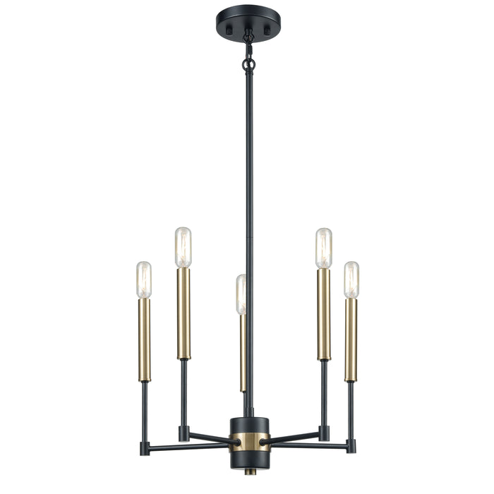 Livingston 17'' Wide 5-Light Chandelier - Matte Black