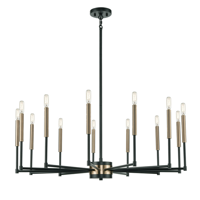 Livingston 38'' Wide 13-Light Chandelier - Matte Black