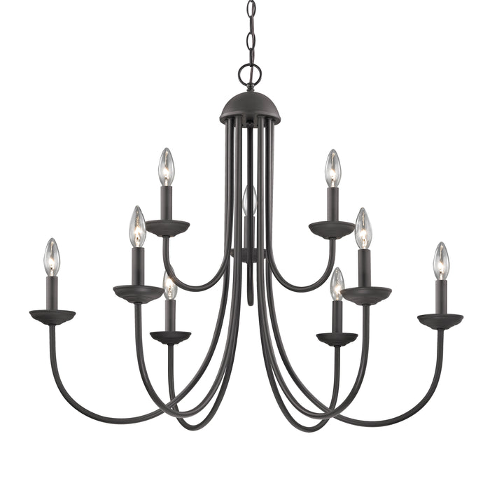 Williamsport 34'' Wide 9-Light Chandelier - Oil Rubbed Bronze