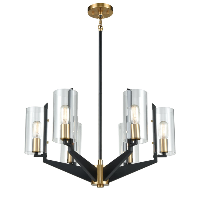 Blakeslee 26'' Wide 6-Light Chandelier - Matte Black