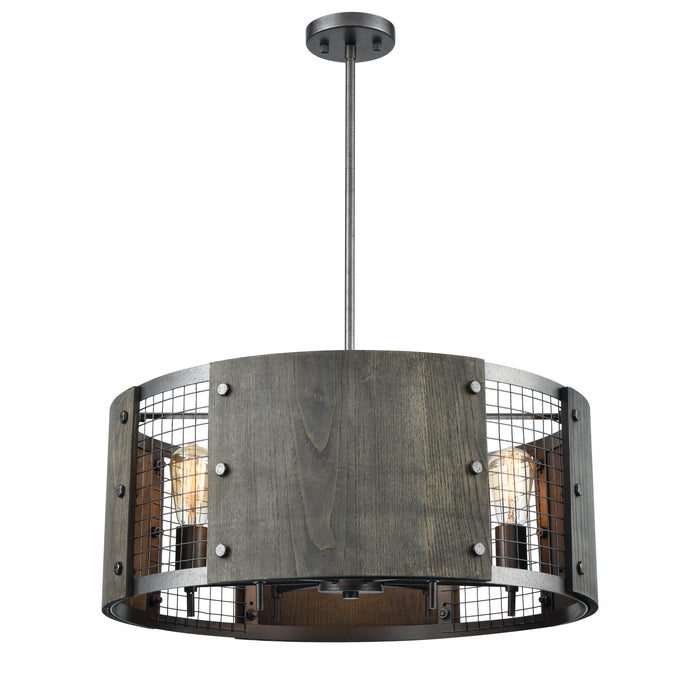 Halstead 24'' Wide 6-Light Chandelier - Ash Gray