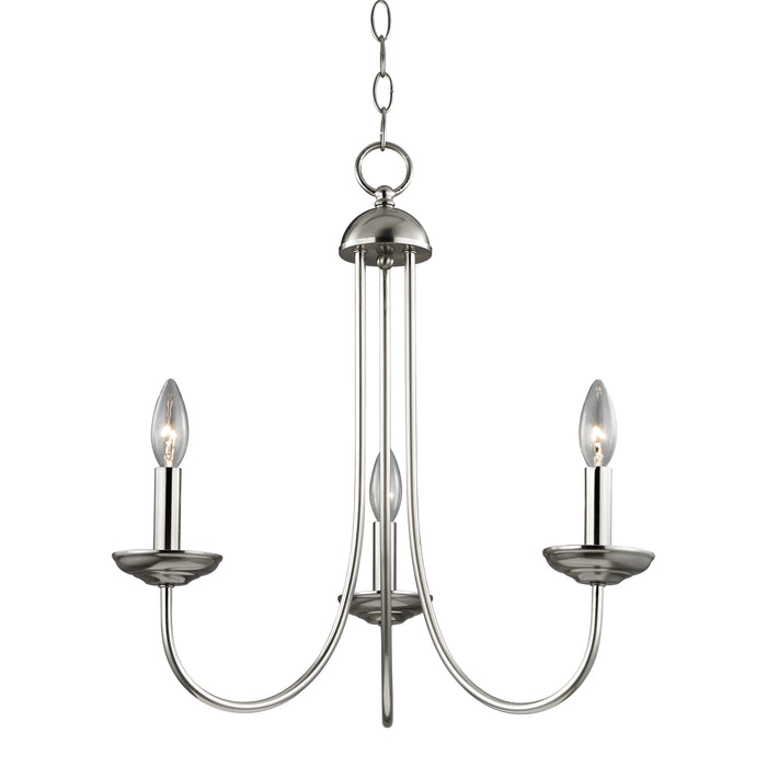 Williamsport 20'' Wide 3-Light Chandelier - Brushed Nickel