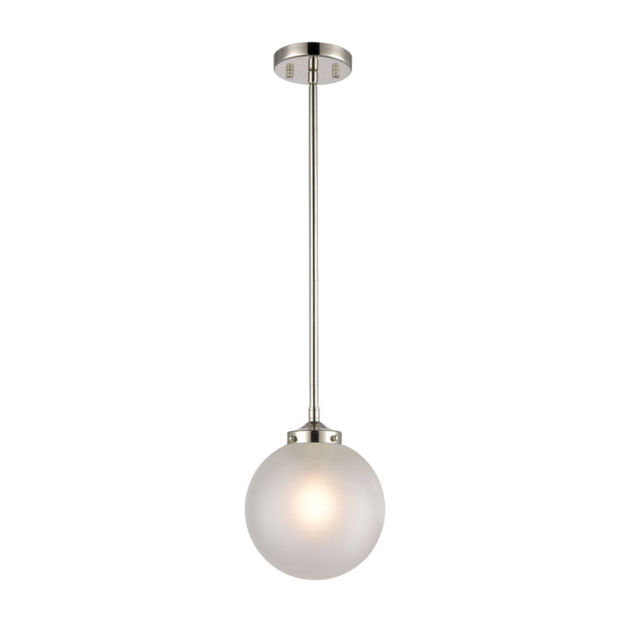 Boudreaux 8'' Wide 1-Light Mini Pendant - Polished Nickel