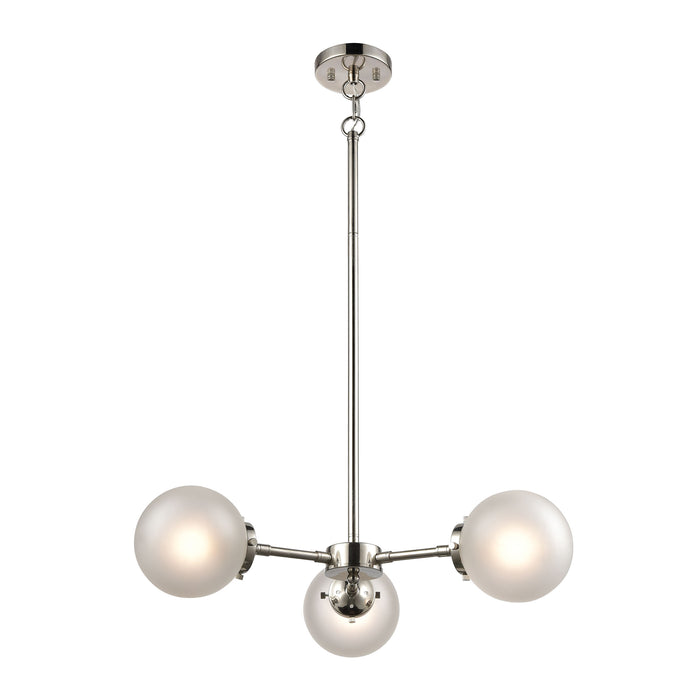 Boudreaux 26'' Wide 3-Light Chandelier - Polished Nickel