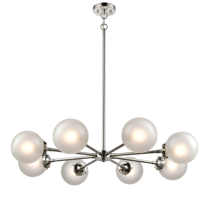 Boudreaux 36'' Wide 8-Light Chandelier - Polished Nickel