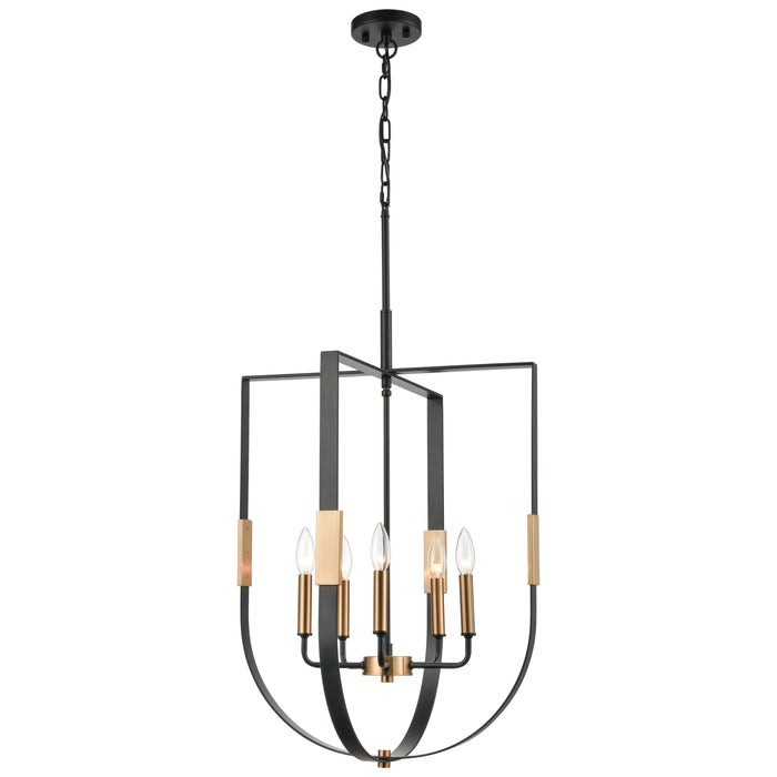 Heathrow 20'' Wide 5-Light Chandelier - Matte Black