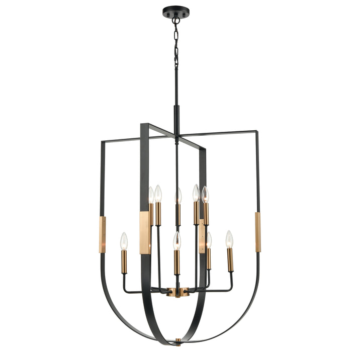 Heathrow 28'' Wide 10-Light Chandelier - Matte Black