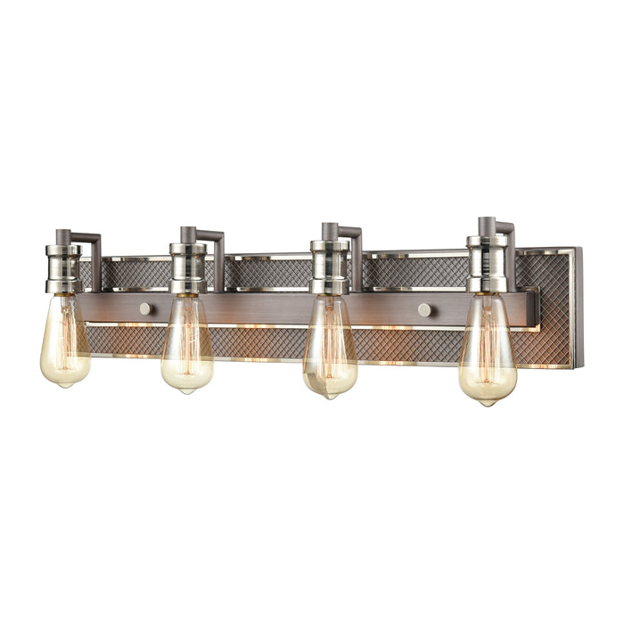 Gridiron 29'' Wide 4-Light Vanity Light - Weathered Zinc