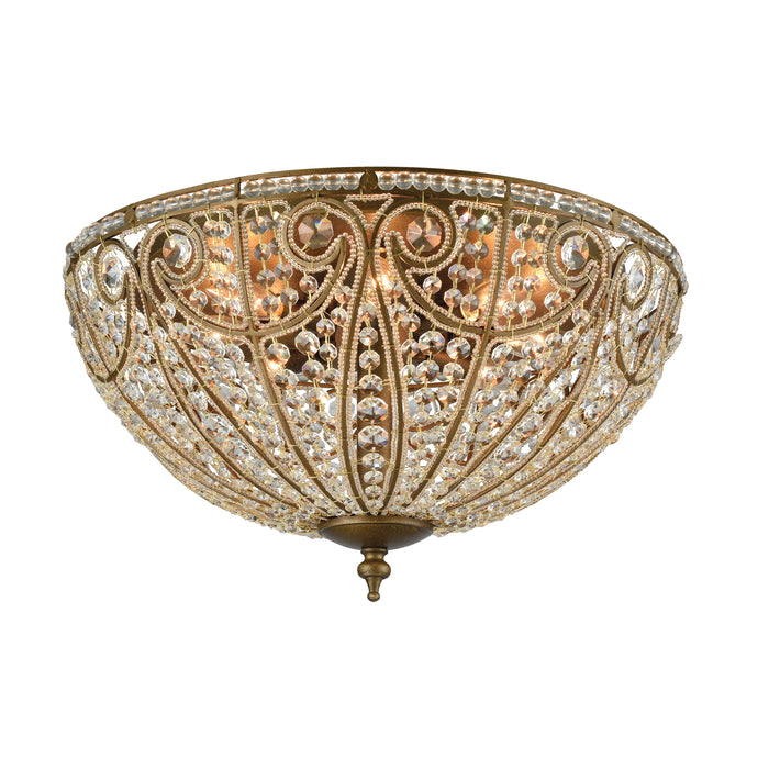 Elizabethan 22'' Wide 8-Light Flush Mount - Dark Bronze