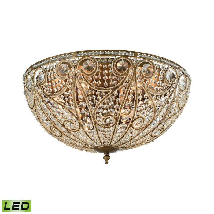 Elizabethan 28'' Wide 10-Light Flush Mount - Dark Bronze