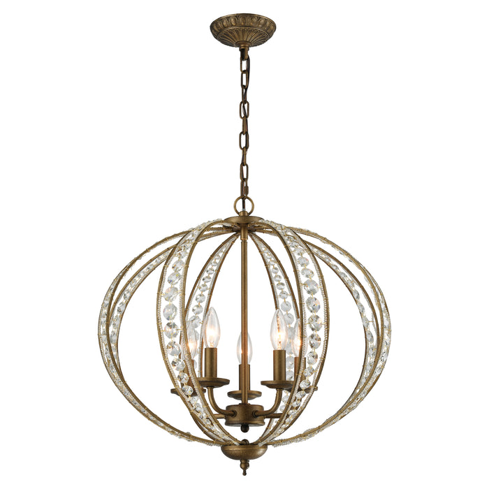 Elizabethan 21'' Wide 5-Light Chandelier - Dark Bronze