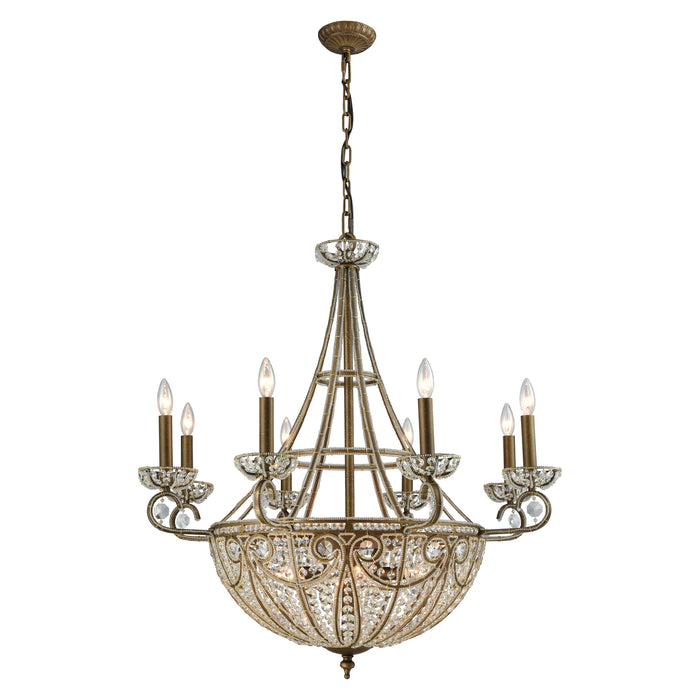 Elizabethan 35'' Wide 14-Light Chandelier - Dark Bronze