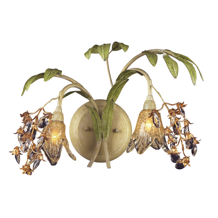 Huarco 12'' High 2-Light Sconce - Sage Green