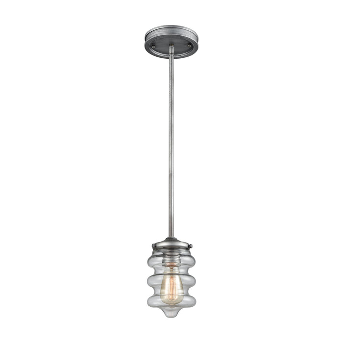 Synchronis 5'' Wide 1-Light Mini Pendant - Weathered Zinc