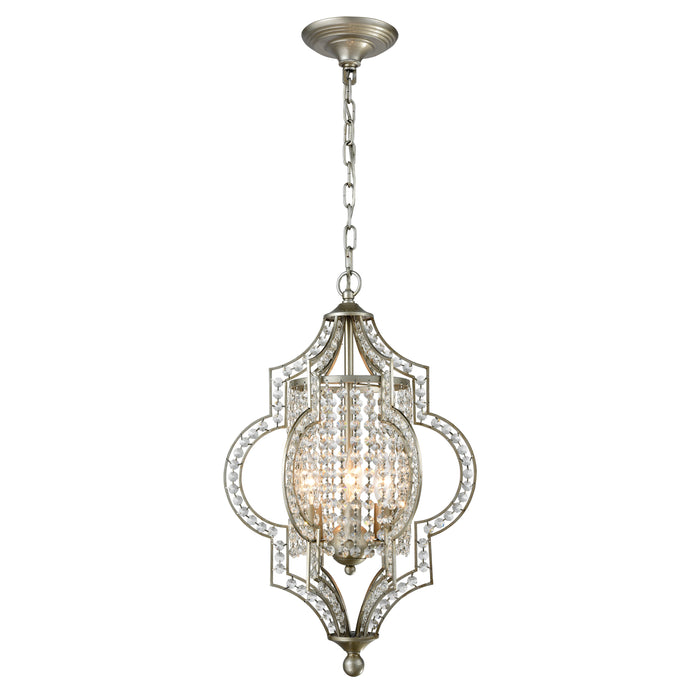 Gabrielle 14'' Wide 3-Light Chandelier - Aged Silver