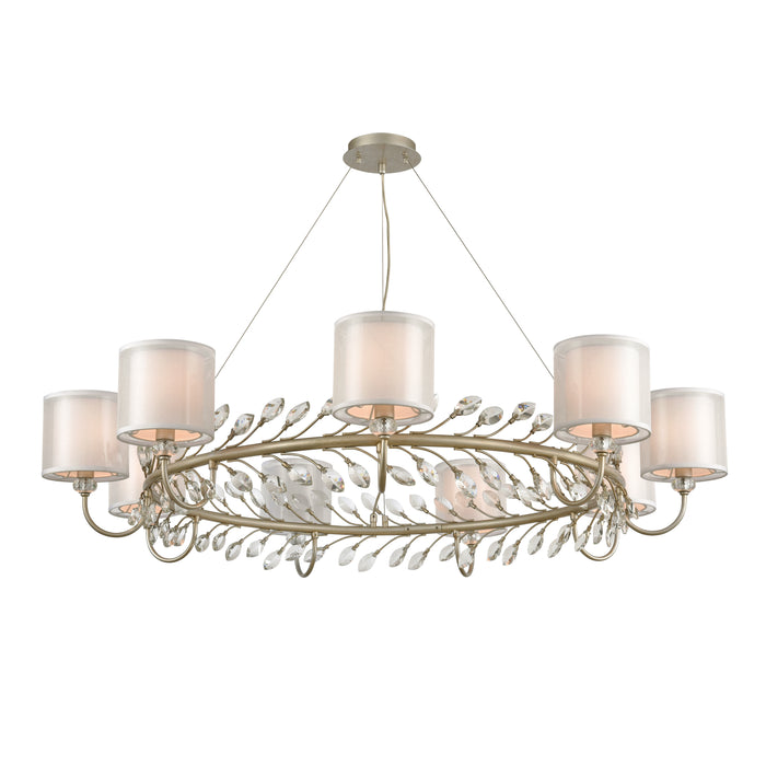 Asbury 48'' Wide 9-Light Chandelier - Aged Silver