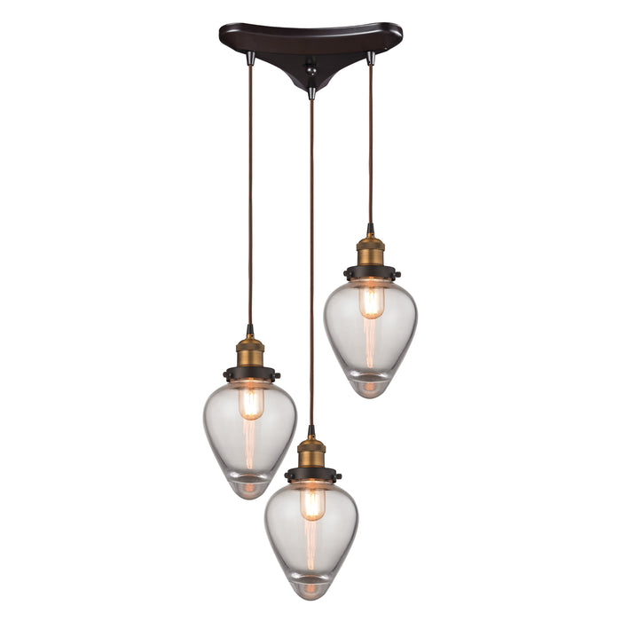 Bartram Configurable Multi Pendant - Antique Brass