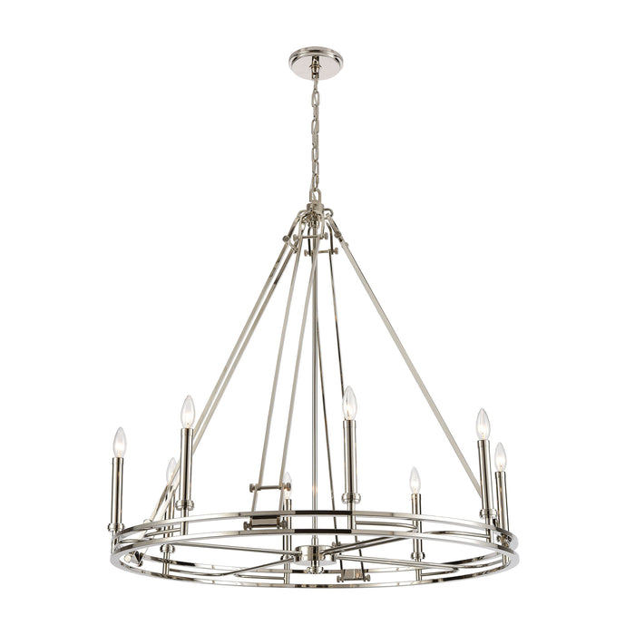 Bergamo 8-Light Chandelier in Polished Nickel