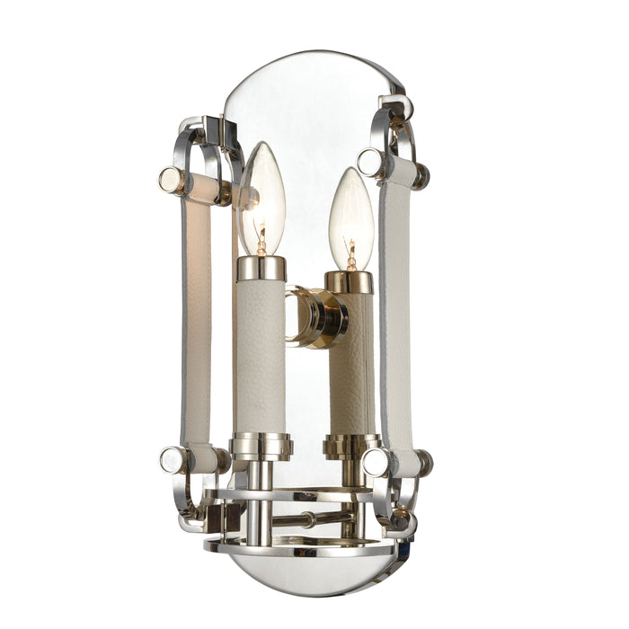 Bergamo 14'' High 1-Light Sconce - Polished Nickel