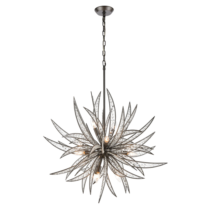 Naples 34'' Wide 11-Light Chandelier - Dark Graphite