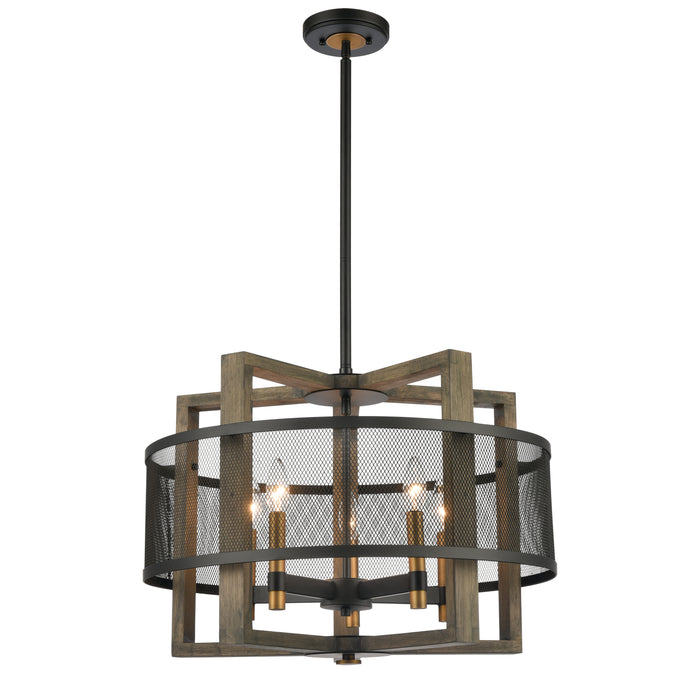 Woodbridge 22'' Wide 5-Light Chandelier - Matte Black