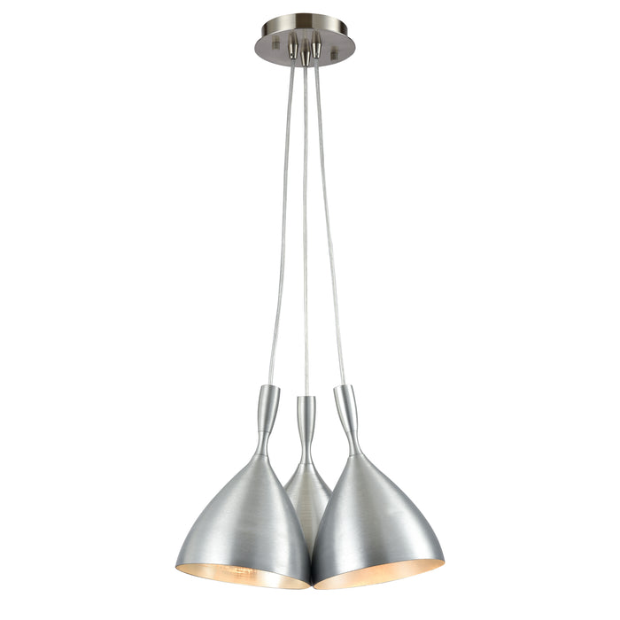 Spun Aluminum Configurable Multi Pendant - Satin Nickel