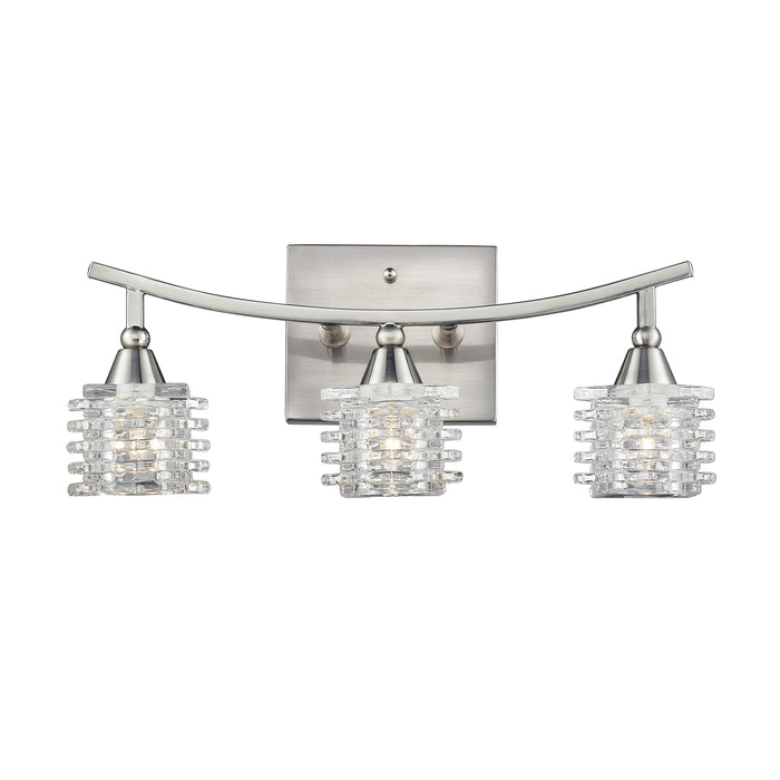 Matrix 15'' Wide 3-Light Vanity Light - Satin Nickel